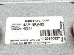New Gast 4AM-NRV-92 Air Motor 1.7HP 35IN Torque 3000RPM 4Z231