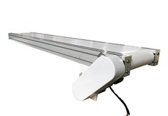 110V 59″L×7.8″W Electric PVC Belt Conveyor Transport Mesa Aluminum Body 66Lbs