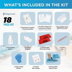 Vomit & Diarrhea Clean up Kit for Restaurant – Be OSHA Compliant| White