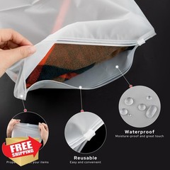 Golden State Art 10×13 Inch Zipper Bags Clear 50 Pcs