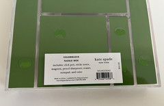 Kate Spade New York Colorblock Tackle Box Shamrock Pink Green Desk Office Kit