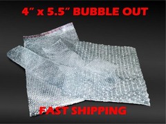 BUBBLE OUT 4″ x 5.5″ POUCHES BAGS WRAP CUSHIONING SELF SEAL CLEAR PROTECTIVE