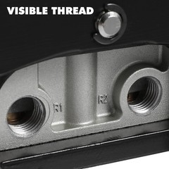 ULTECHNOVO Foot Pedal Valve 3 Way 2 Position Threaded Rubber Nonslip Black