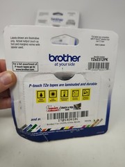 (3) Brother Genuine P-Touch, TZe-231 2-packs TZE2312PK Black Print White Tape