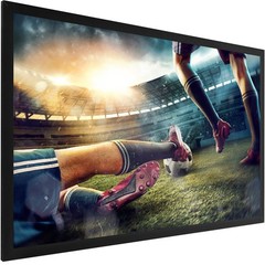 VEVOR 120″ Aluminum Fixed Frame 16:9 Projector Screen Velvet Matte Home Theater