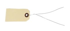 100 pcs- 31/4″ x 1 5/8″ Size 2 Manila Inventory Pre-Wired Price Tags with Wire