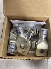 CSWS-400-12 Copper Compression Lugs Standard barrel 1-hole Blue Die Lot of 6