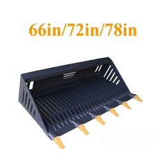 High Quality Wolfequip 66in/72in Quick Attach Skid Steer Attachment Rock Bucket