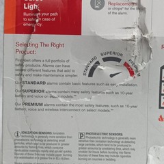 First Alert 10-Year Path Light Photoelectric Smoke Alarm Battery NIOB