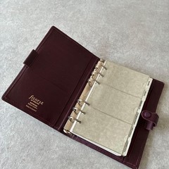 Filofax 1980s Late Bible Size System Notebook Italian Calf Leather Vintage