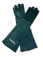 Animal Handling Gloves Bite Proof,23.7 inch Leather Bite Proof Gloves for Gra…