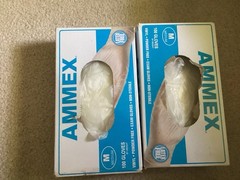 AMMEX Powder-Free Vinyl Exam Gloves, Medium, 100 ct, Dentistry Dental Lab