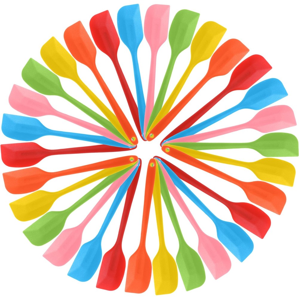 PercyEffie 30 Pcs Mini Silicone Small, red/orange/yellow/green/blue/pink