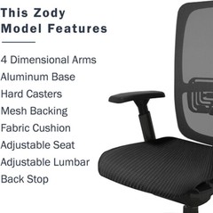 Zody Office Chair by Haworth – Highly Adjustable – 4D ARMS- Made in USA