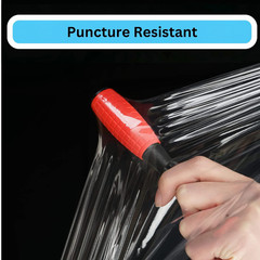 4 Rolls 18″x1000′ (100 Gauge) Bundling Stretch Film Hand Shrink Wrap, Dark Black