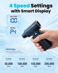 Compressed Air Duster, Cordless Duster with 200000RPM Brushless Motor,…