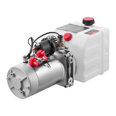 Uimoso 4 Quart Single Acting Hydraulic Pump Dump Trailer Power Unit 12V Plastic