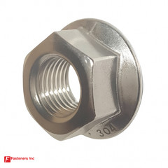 Stainless Steel Hex Flange Nut Locknuts Serrated Grade 304 (Choose Size & Qty)