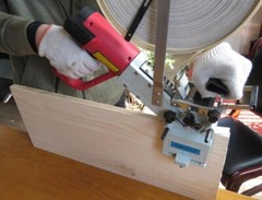110V Portable Edge Bander Woodworking Curve Straight Edge Bander 2kW