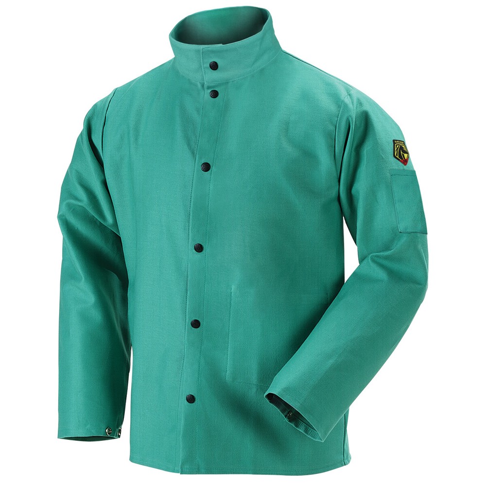 NEW Revco Black Stallion F9-30C 9oz. 30″ Cotton FR Green Welding Jacket