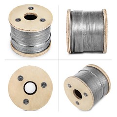 VEVOR T316 1/8″ 3/16″ Stainless Steel Cable 1×19 100/500/1000ft Wire Rope Cable