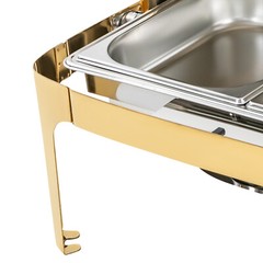 Roll Top Chafing Dish with 2 Food Pans & Visible Lid Restaurant Food Warmer