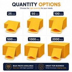 Kraft Bubble Mailer #3 8.5×14.5 Padded Paper Shipping Envelope 8.5″x14″, Qty 500