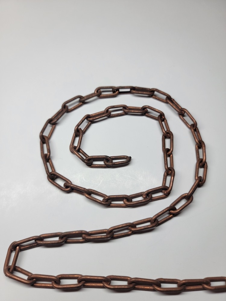 Copper plated vintage chain, 5 FT long, soldered rings.