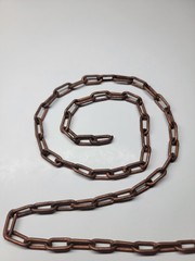 Copper plated vintage chain, 5 FT long, soldered rings.