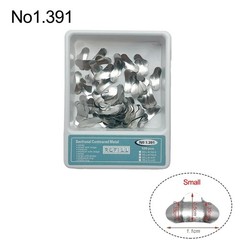 100 Pcs Dental Sectional Contoured Metal Matrices Refill Matrix Band Ledge 35um