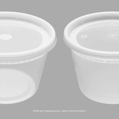 Karat 16oz PP Plastic Injection Molded Deli Containers & Lids – 240 ct
