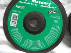 Norton 7″X1/4″X7/8″ Masonry Grinding Wheel 8600 Max rpm (Qty of 5)