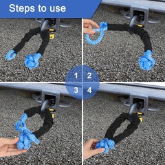2-Pack Synthetic Soft Shackle – 1/2 Inch X 22 Inch – 38,000lbs Breaking Strength