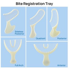 Disposable Dental Impression Triple Trays Registration Bite Trays Multi Size
