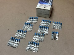 49x Pc Lot Burndy YAV6CL2BOX 6AWG Wire Crimp Blue Die 2-Hole Terminal TYCO Lug
