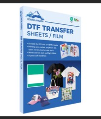 QOMOLANGMA A4 8.27″ x 11.7″ DTF Transfer Film Double Sided,Warm Peel 100 Sheets
