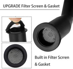 4 Pack Gas Can Spout Replacement Kit Universal Leakproof Black