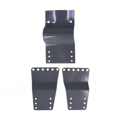 Seat Cushion Set with Brackets – 3 Piece Vinyl Gray/White