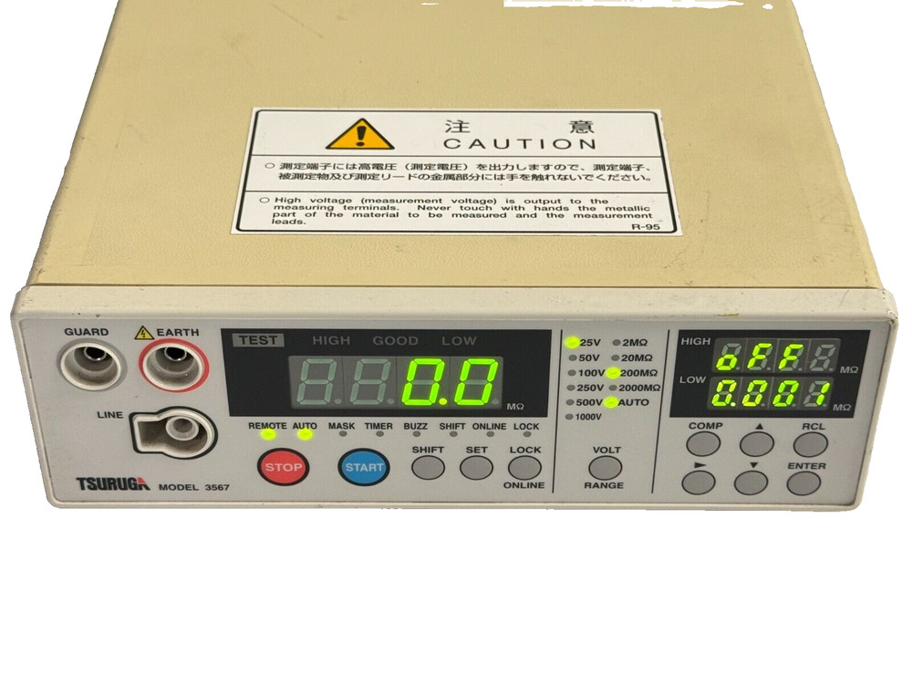 TSURUGA 3567 Insulation Tester 3567-05-RY – Japan