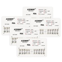 AZDENT Dental Orthodontic Brackets Braces Standard Roth Slot.022 Hooks 345 FDA