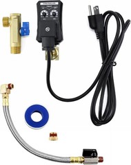 Automatic Timed Condensate Drain Valve with Steel Hose 1/4 Inch NPT Drain