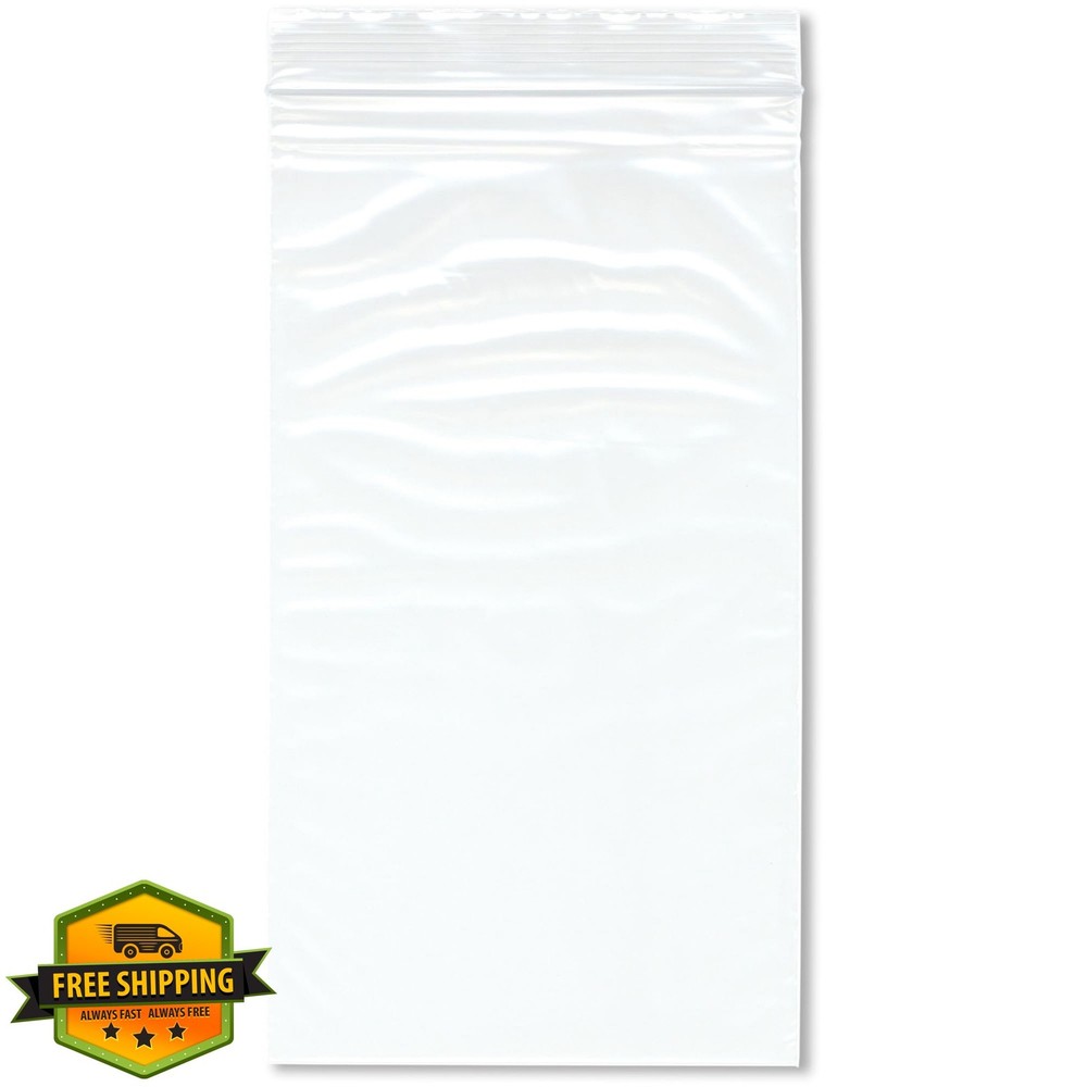 Plymor 5″ x 9″ Zipper Reclosable Plastic Bags 200 Pack 2 Mil