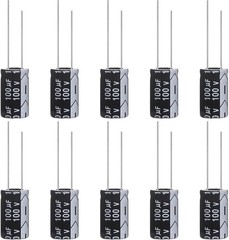 220uF 16V 6x12mm Electrolytic Capacitor 220 UF MFD 16 Volt 0.24×0.47in Aluminum