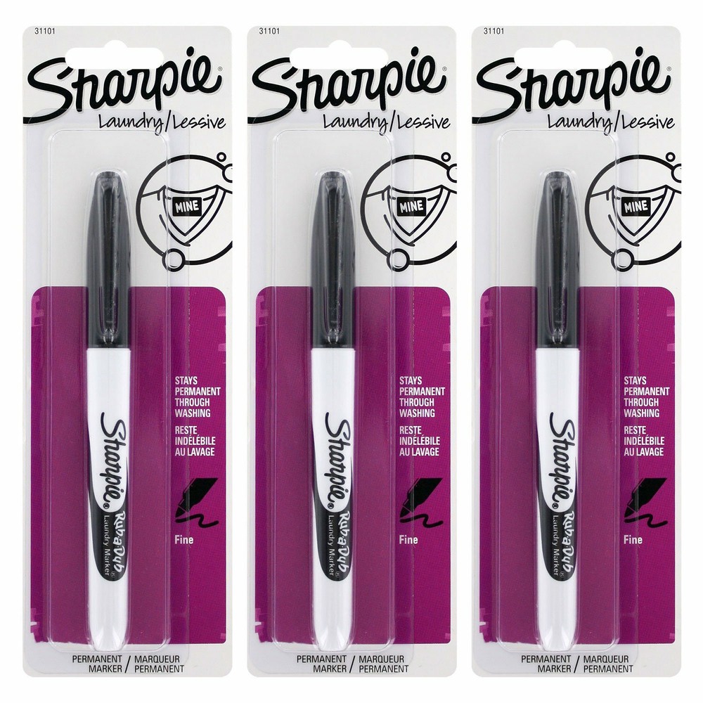 Sharpie Rub-A-Dub Laundry Marker, Pack of 3 (SN31101PP-2)
