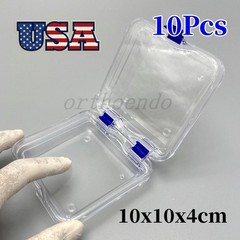 10x Denture False Inlay Teeth Membrane Case Hinged Display Jewelry Box 10x10x4cm