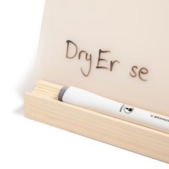 8″x10″ Acrylic Desktop Board With Wood Tray Base Cream