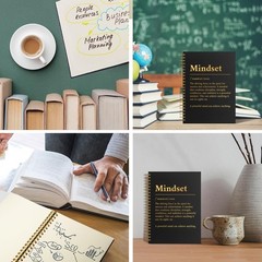 WUUCKOO Mindset Definition 80 Sheets 160 Pages Funny Spiral 8.07 x 5.9 inches