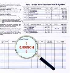 Larger Lines 20 Pack Checkbook Register, Check Registers for Personal Use, Blank