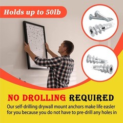 100PCS Zinc Self-Drilling Drywall Anchors, 50 Heavy Duty Hollow Metal Wall…