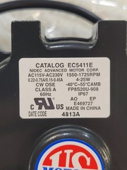 US Motor 4-25W 1550-1725 rpm, 4 Poles, 1 shaft, TEAO Enclosure, Rescue ECM Multi